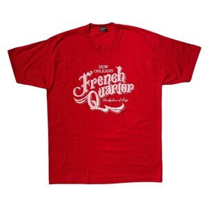 90s Vintage French Quarter New Orleans T-shirt Single Stitch Puffy Graphic.